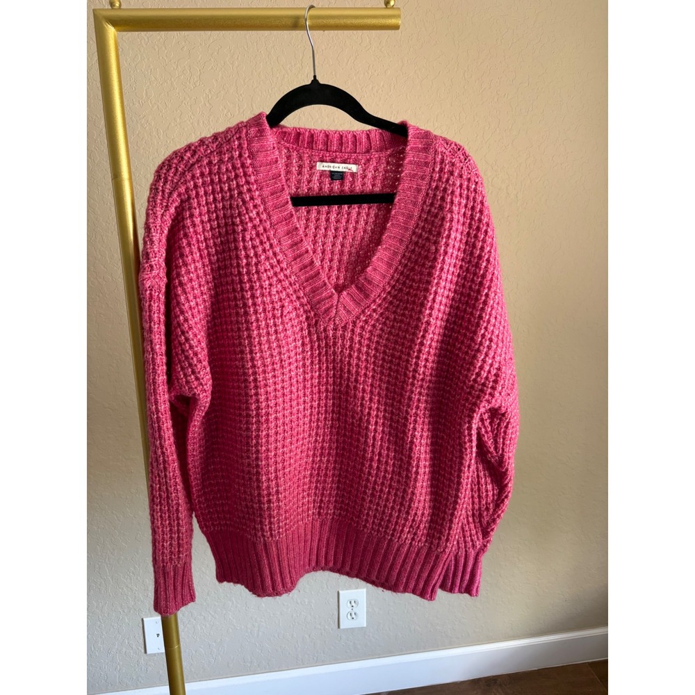American Eagle Sweater Women's XS Oversized Pullover Cozy Dopamine Dressing